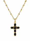 Kreuz kette schwarz
