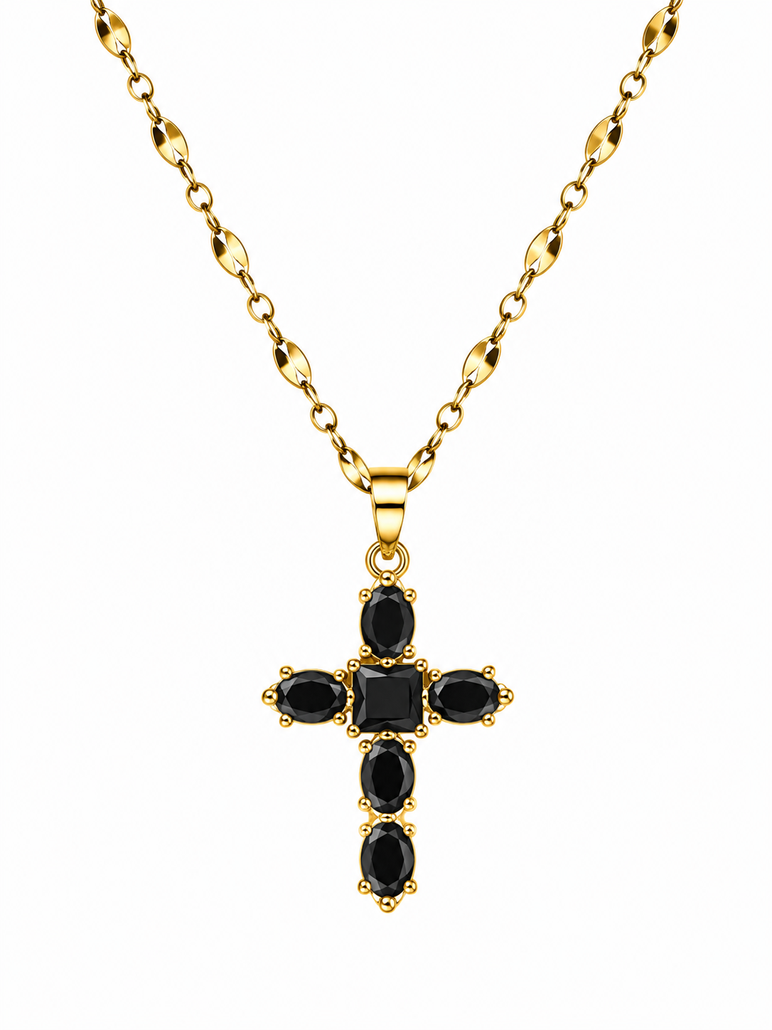 Kreuz kette schwarz