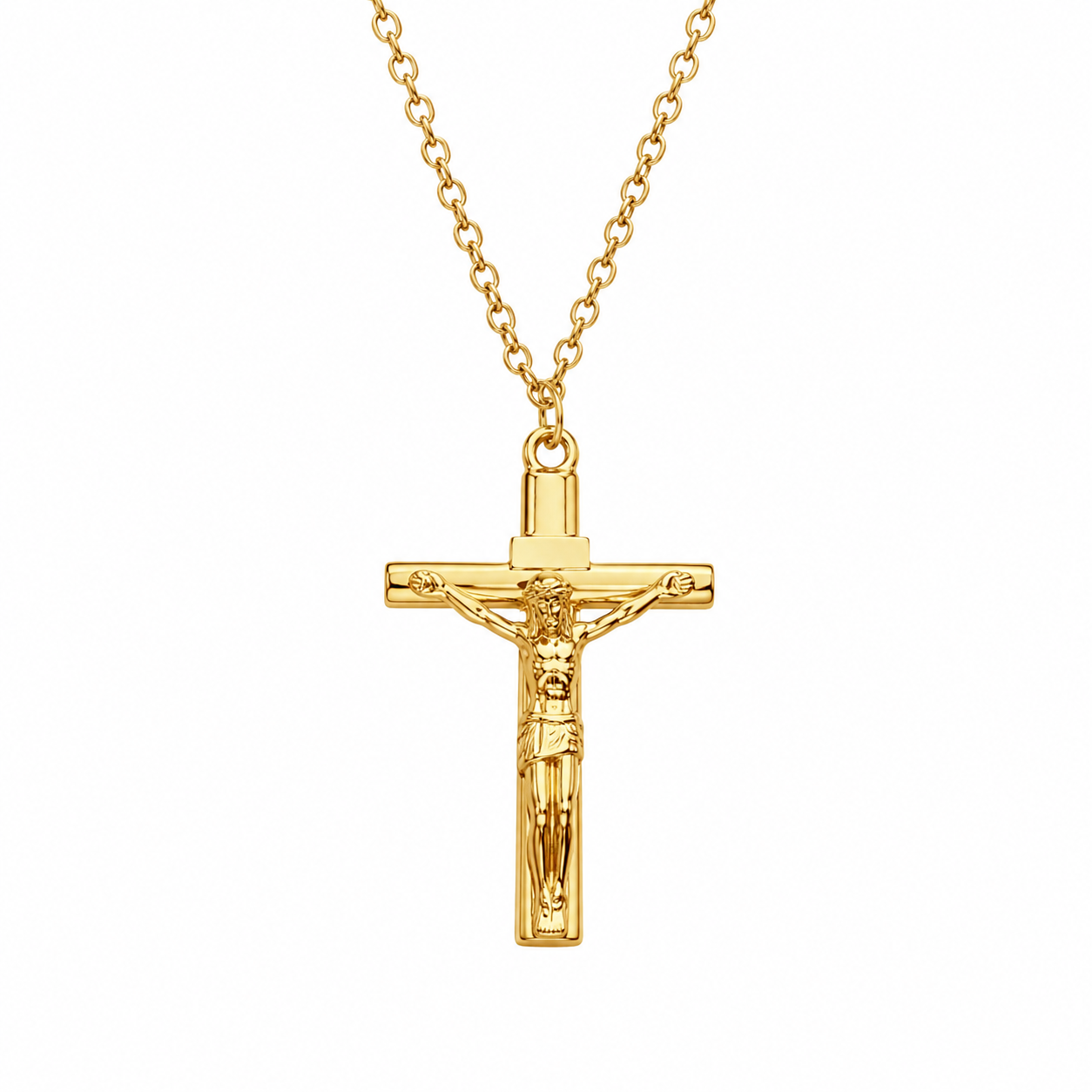 Gold Jesus Kreuzkette