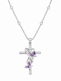 Lila Schmetterling Kette