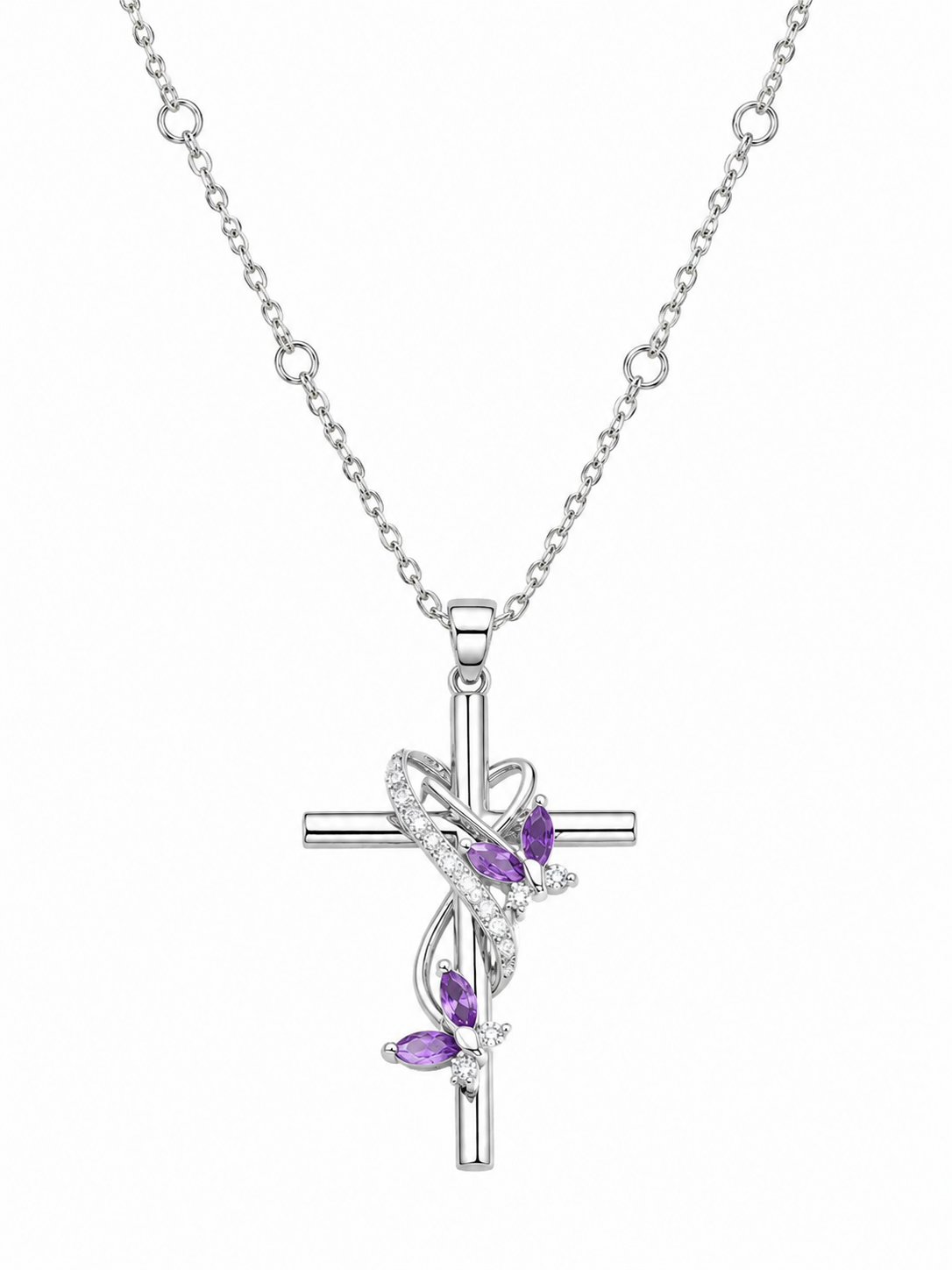 Lila Schmetterling Kette