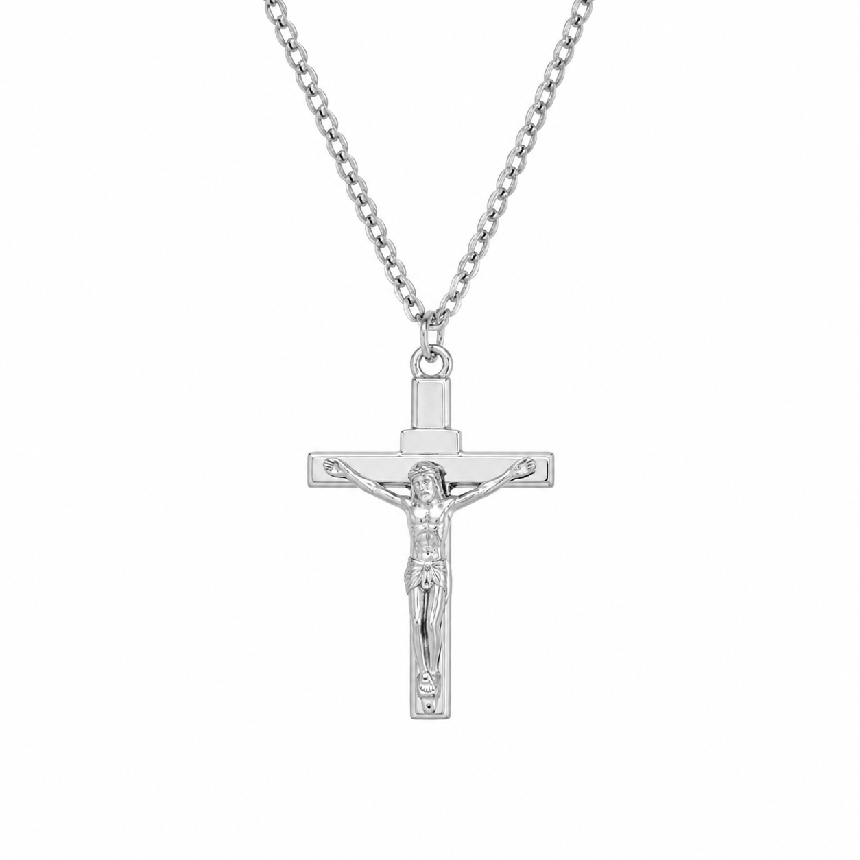 Silber Jesus Kreuzkette
