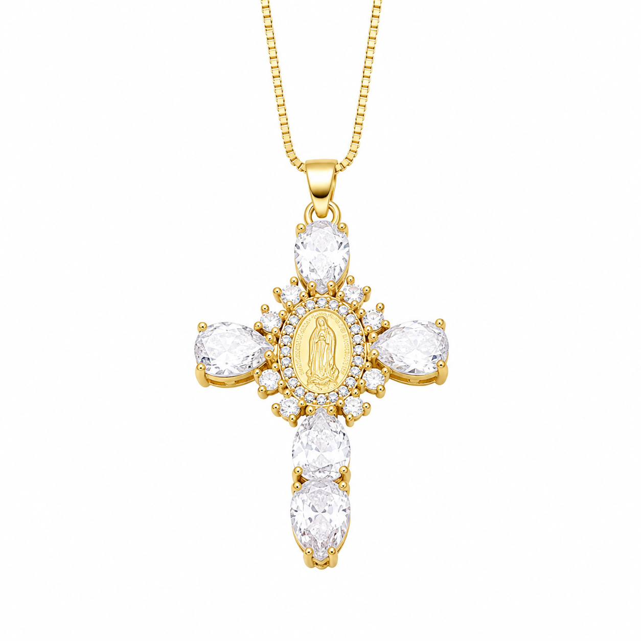 Maria Kreuzkette Gold