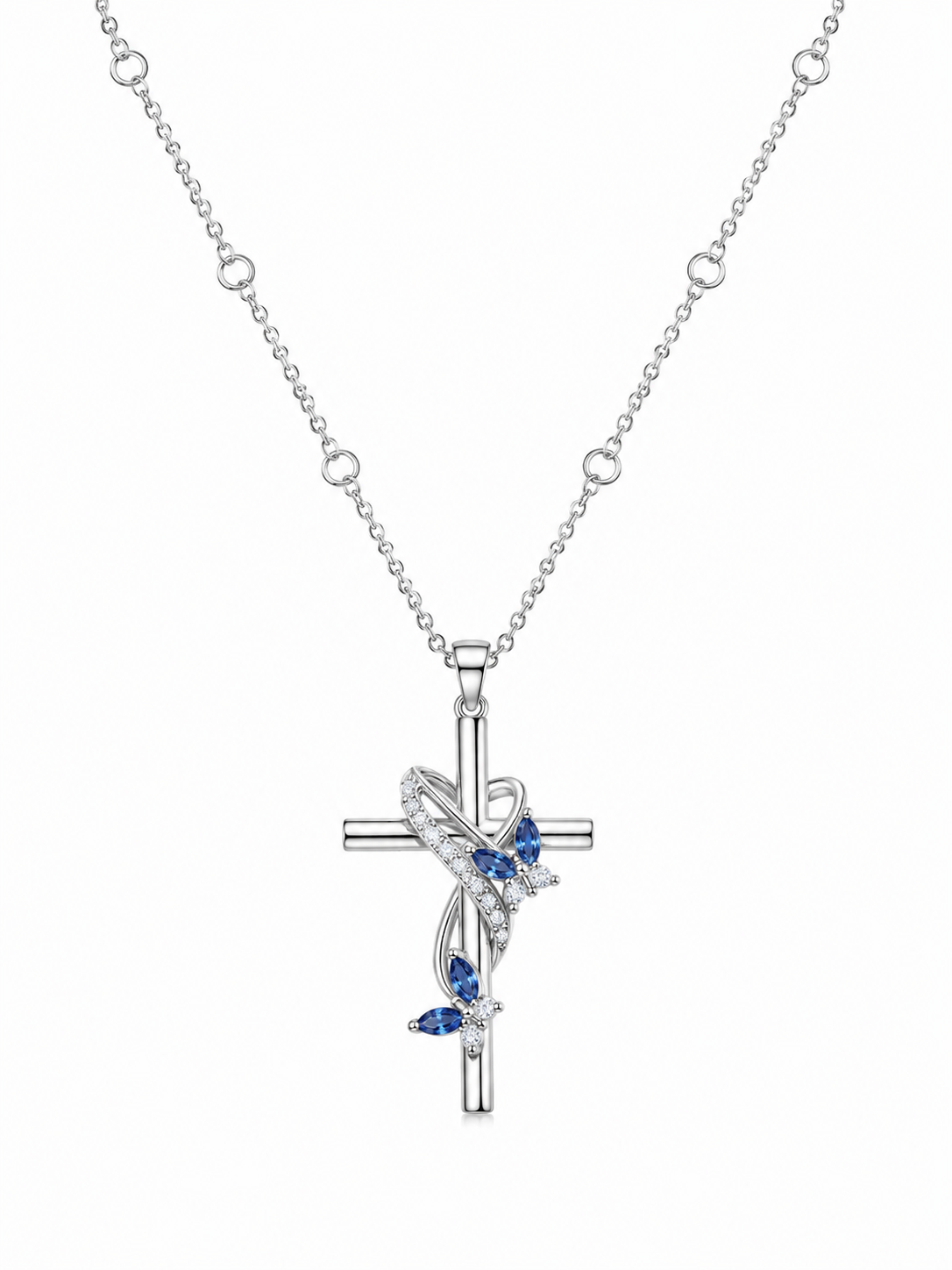 Lila Schmetterling dunkel blau Kette