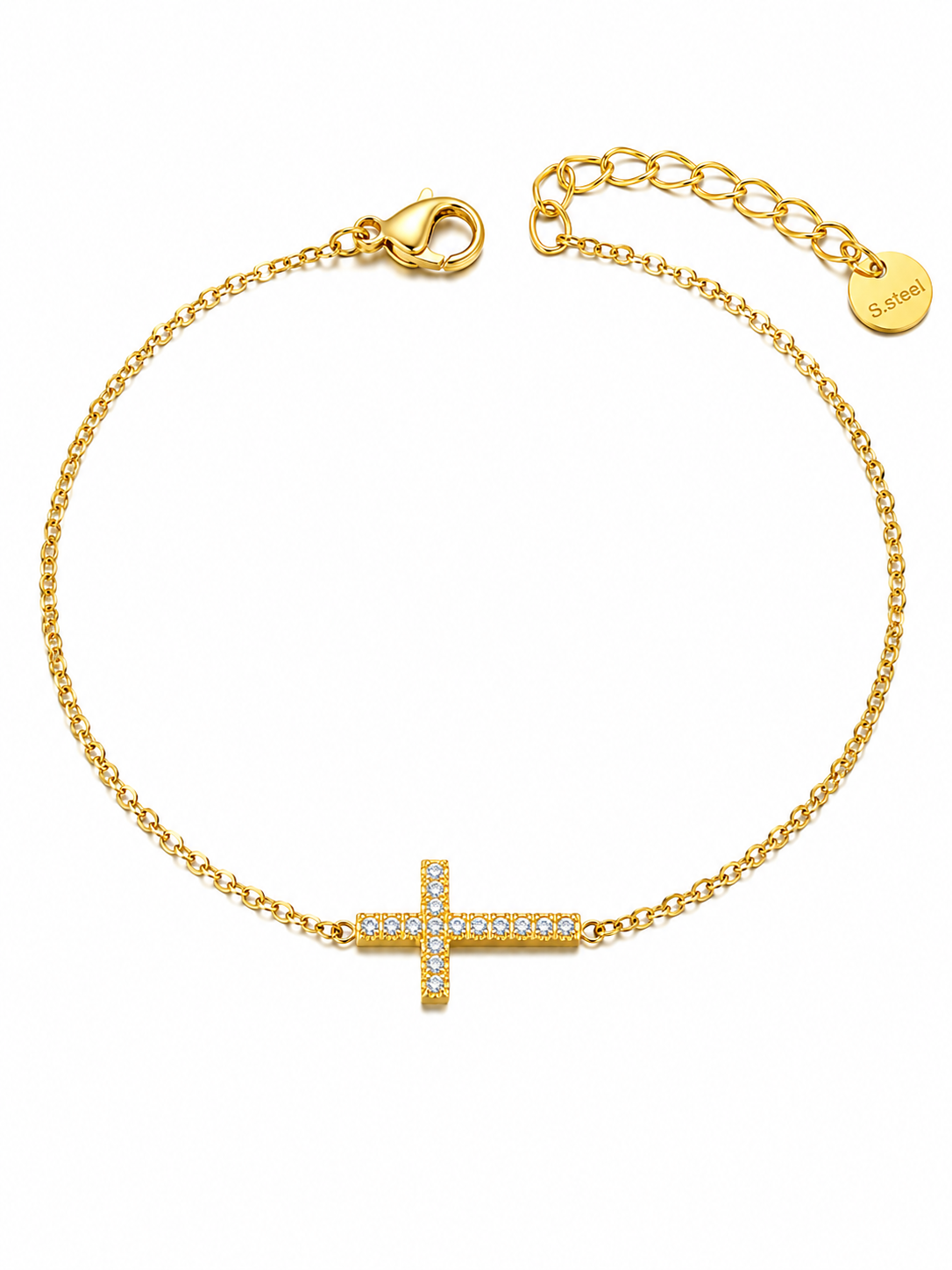 Goldenes Kreuz Armband